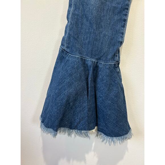Citizens of Humanity Drew Flounce High Rise jeans size 27 dark wash crop ruffles - Picture 7 of 11